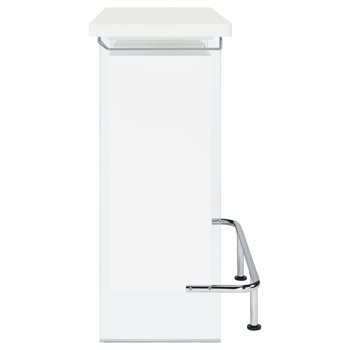Acosta Freestanding Home Bar Wine Cabinet - White High Gloss