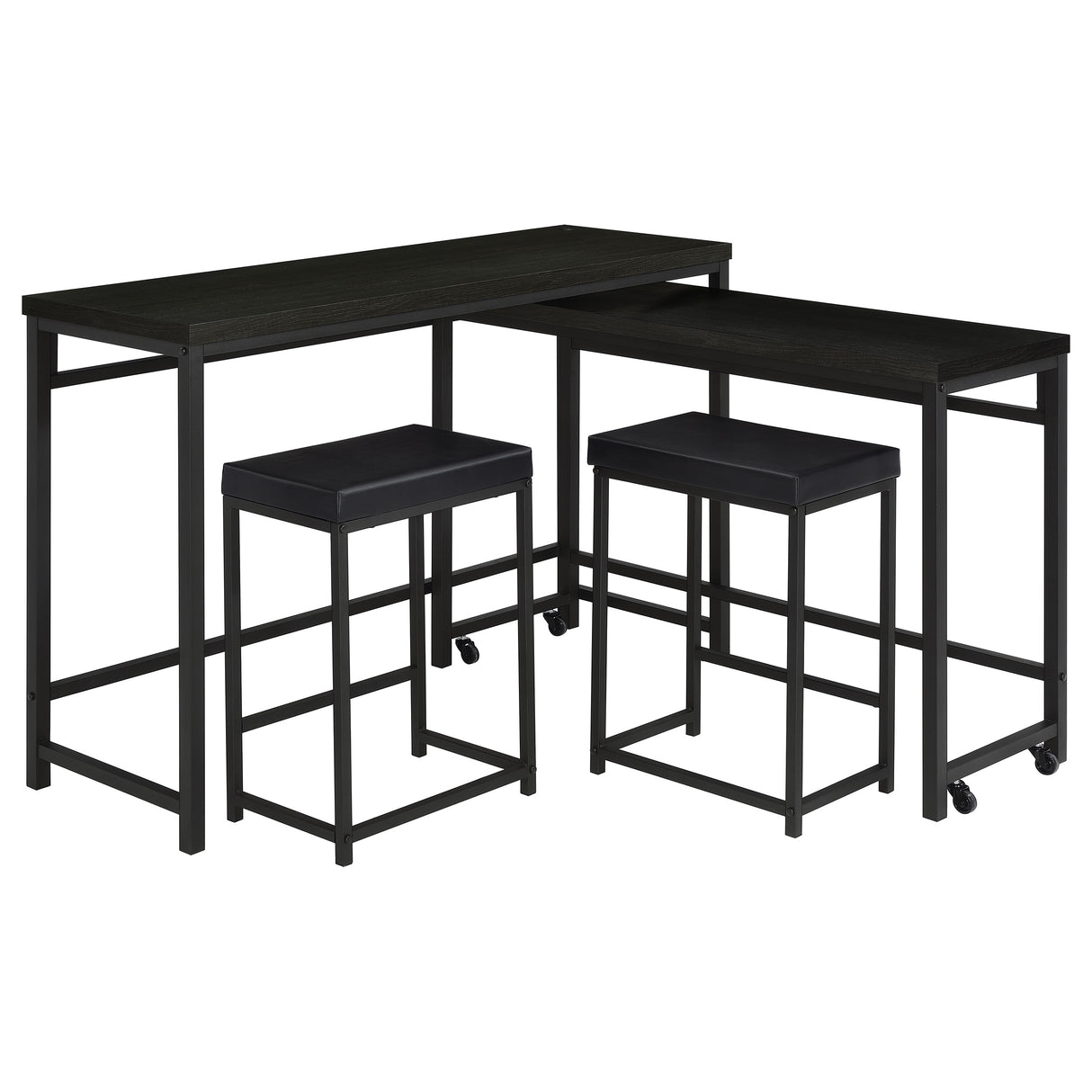 Hawes 4-Piece Counter Height Table Set in Dark Charcoal