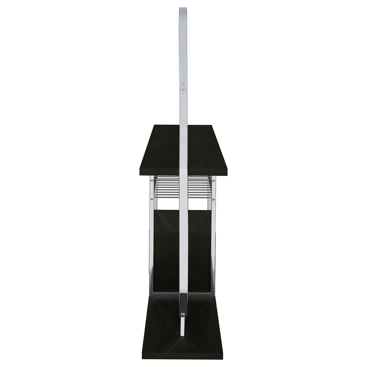 Risley 2-Door Circular LED Wine Cabinet Dark Charcoal