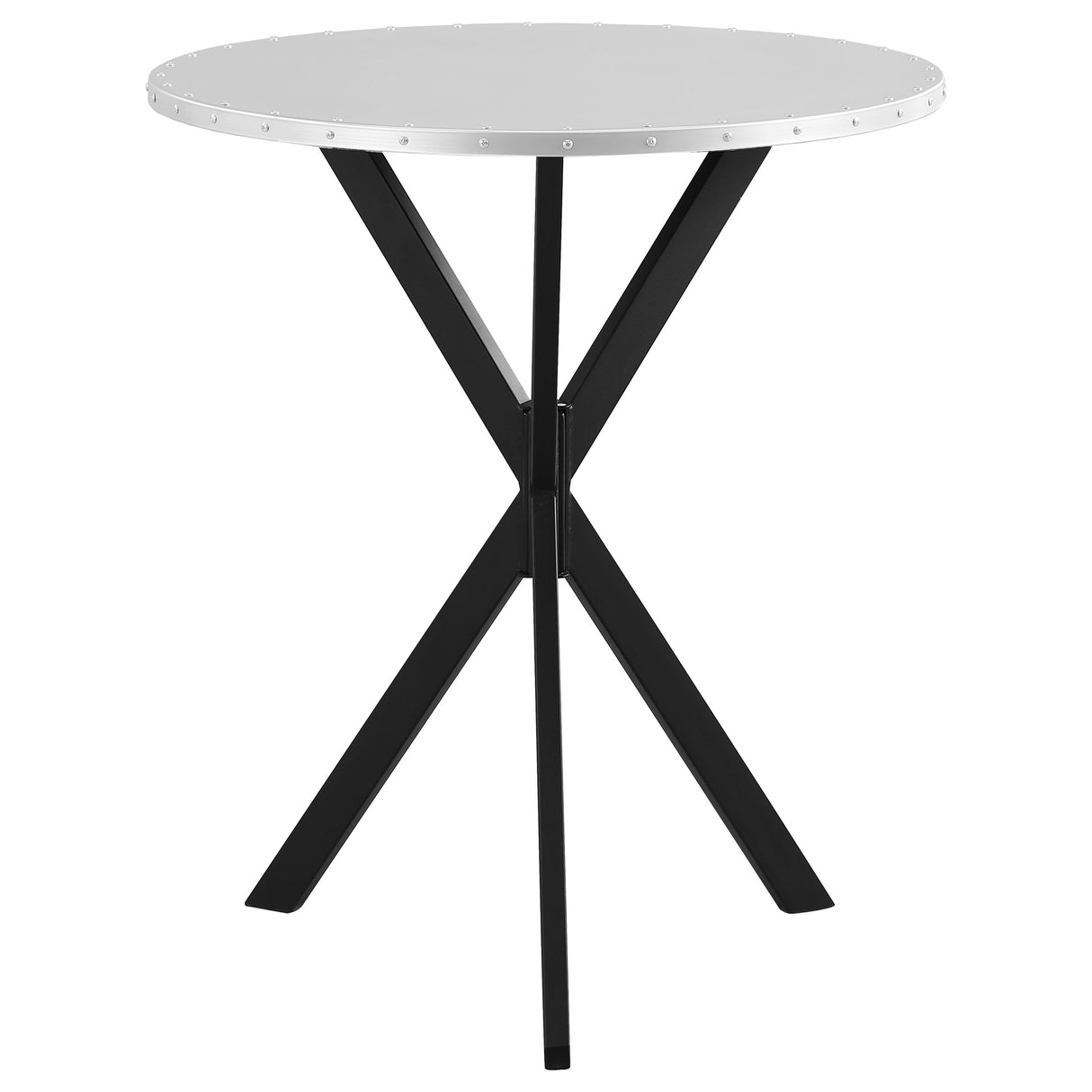 Kenzo Round 32-Inch Galvanized Steel Bistro Bar Table