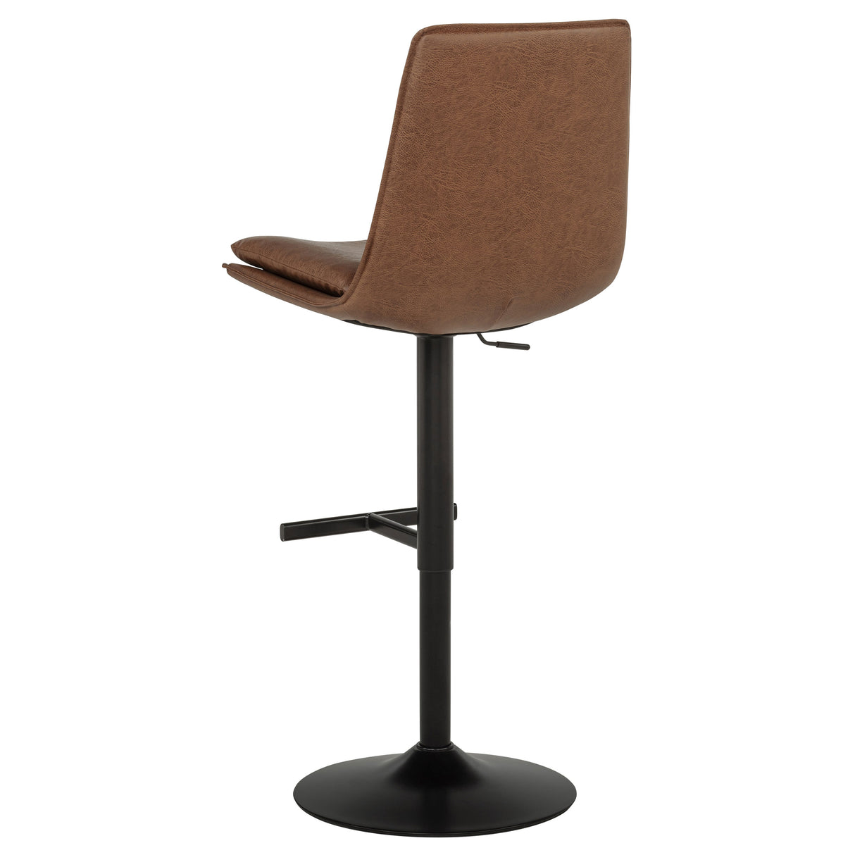 Eldridge Faux Leather Adjustable Bar Stool in Coffee