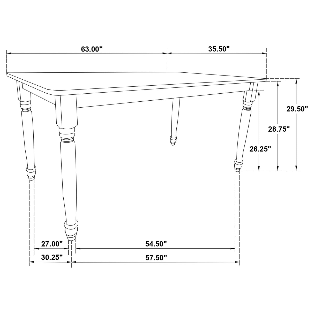 Hollyoak 5-Piece Rectangular Dining Set, Walnut and Black