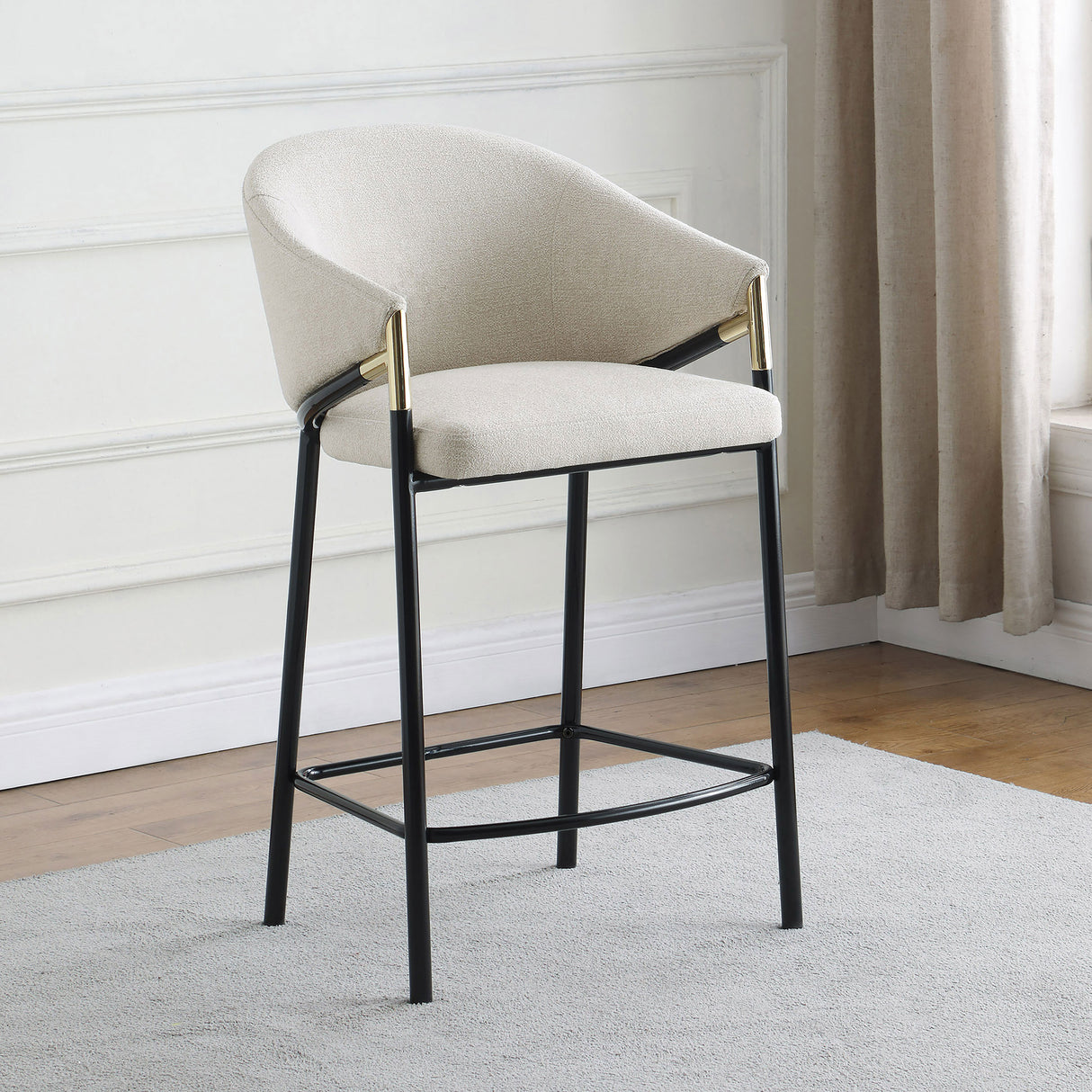 Chadwick Fabric Upholstered Counter Chair Beige, Set of 2