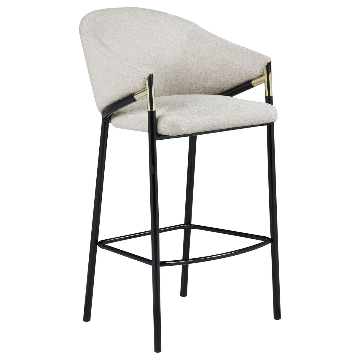 Chadwick Fabric Upholstered Bar Chair Beige, Set of 2