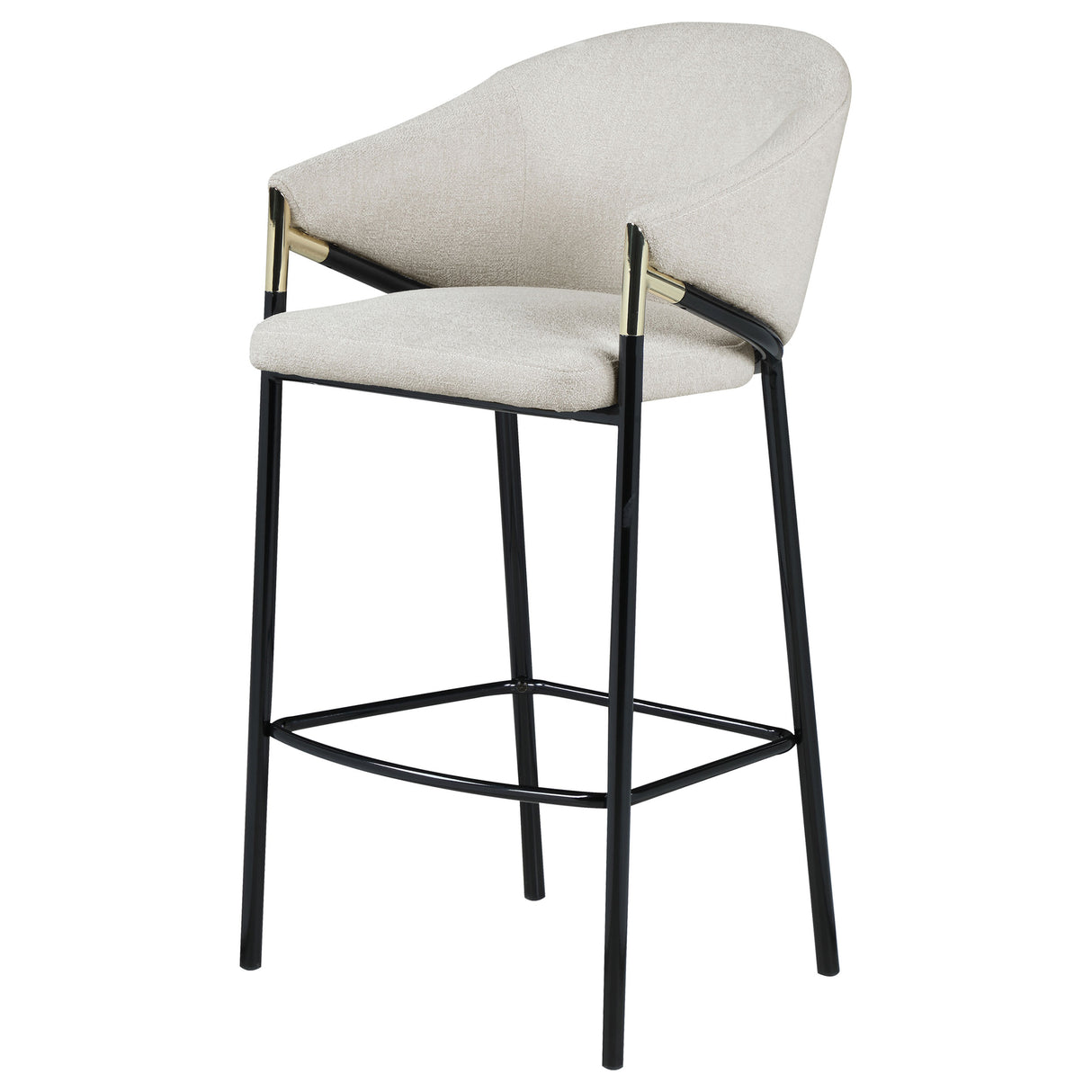 Chadwick Fabric Upholstered Bar Chair Beige, Set of 2