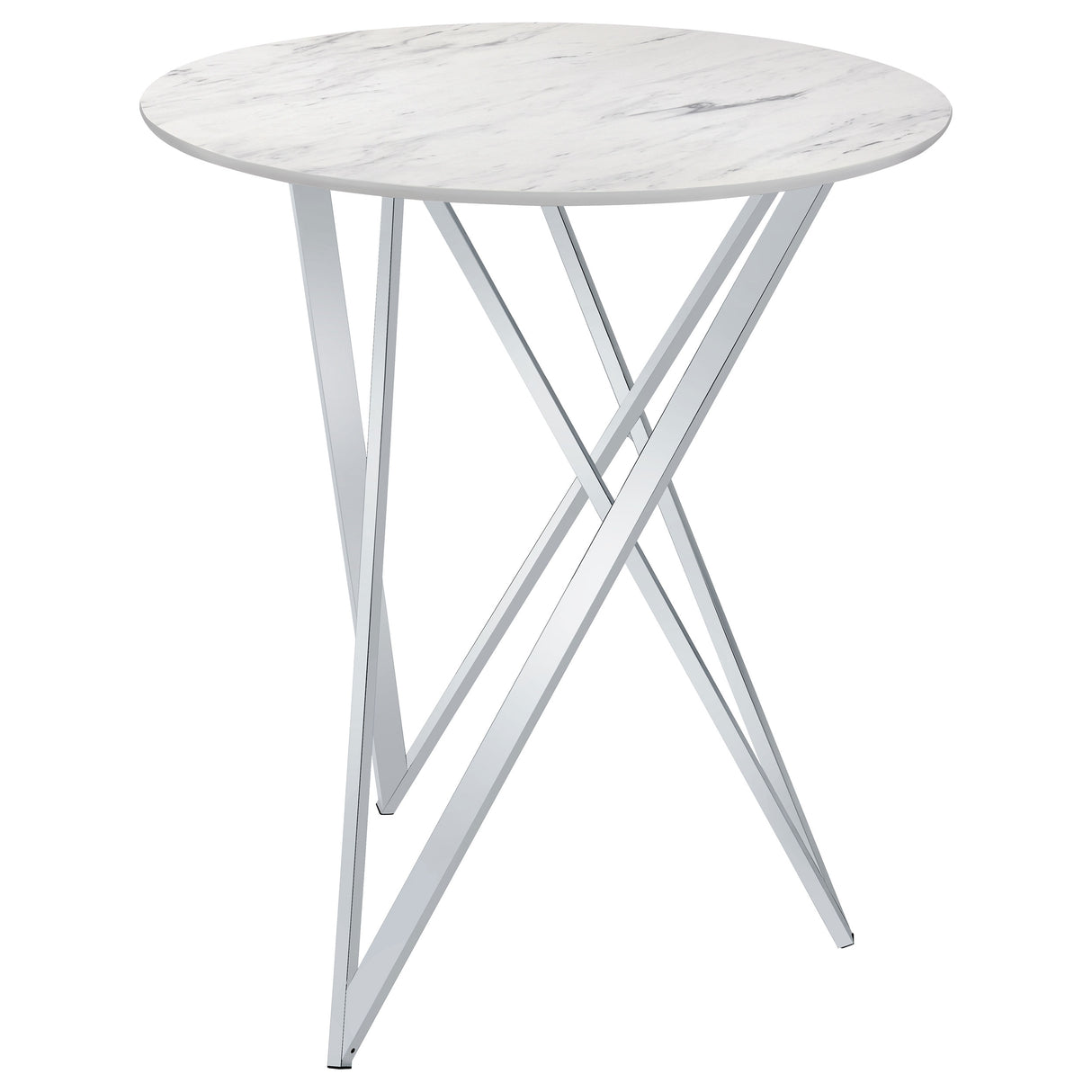 Bexter Round 35-Inch Faux Marble Bistro Bar Table