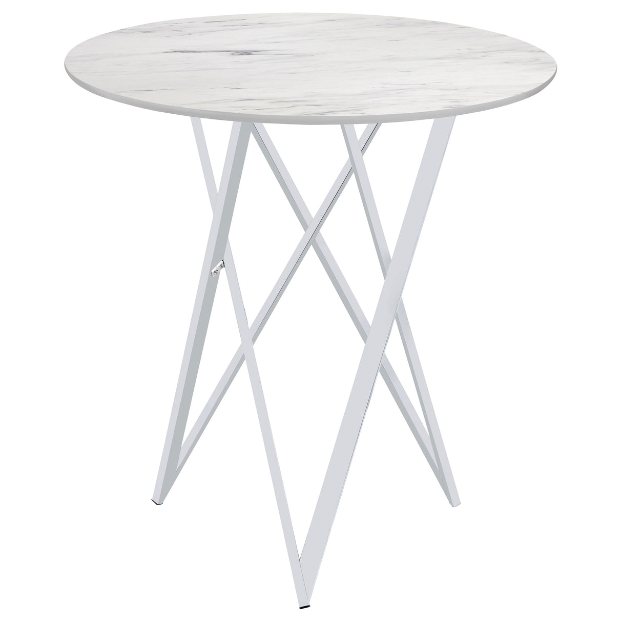 Bexter Round 35-Inch Faux Marble Bistro Bar Table