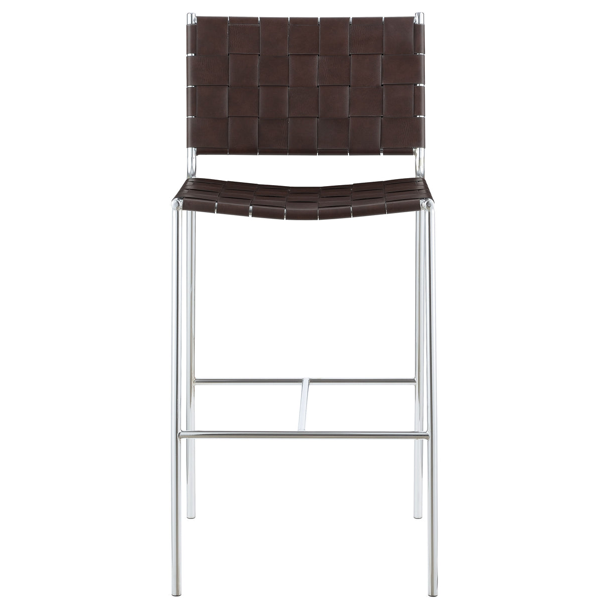 Adelaide Upholstered Pub Height Bar Stool in Brown