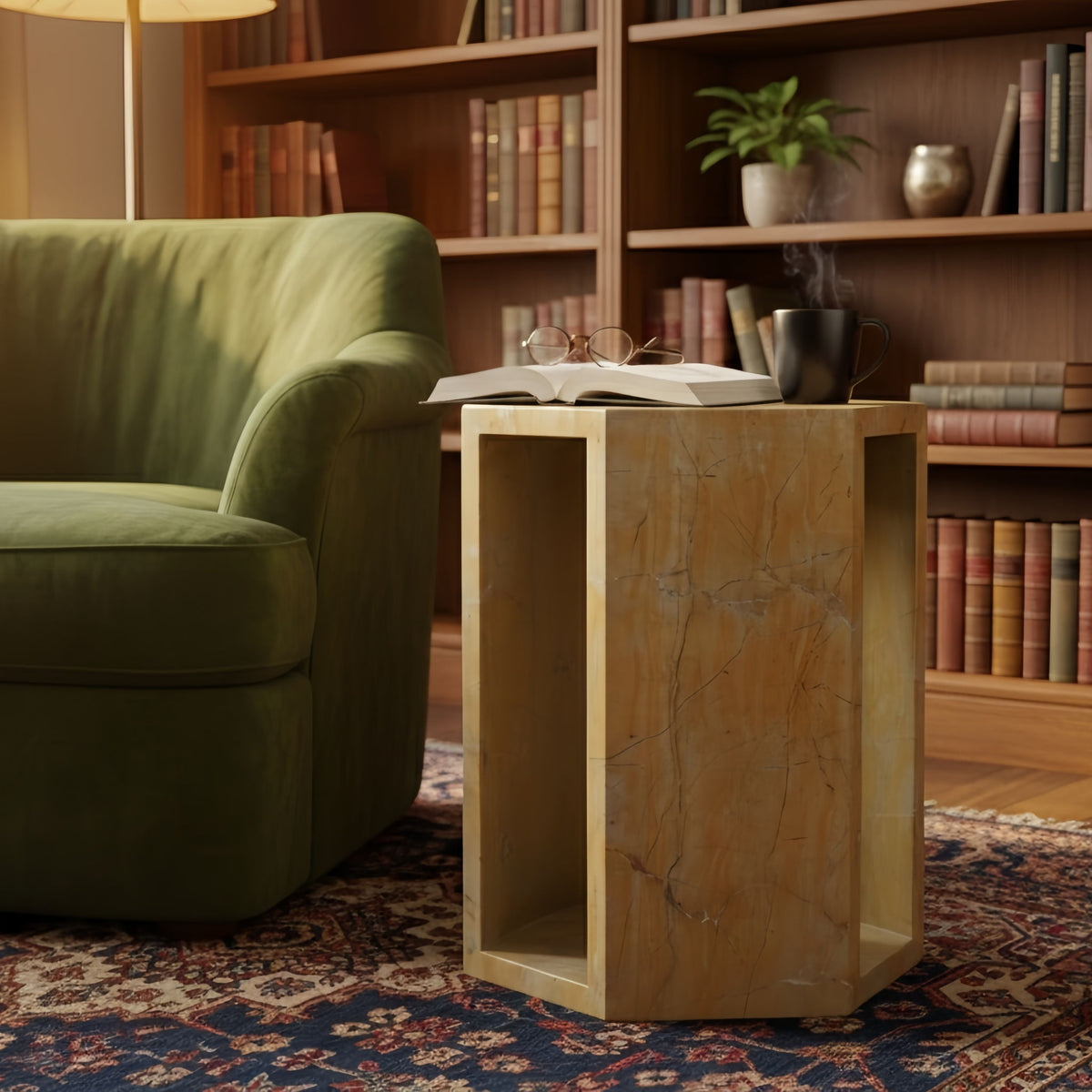 Modern Minimalist Hexagon Side Table
