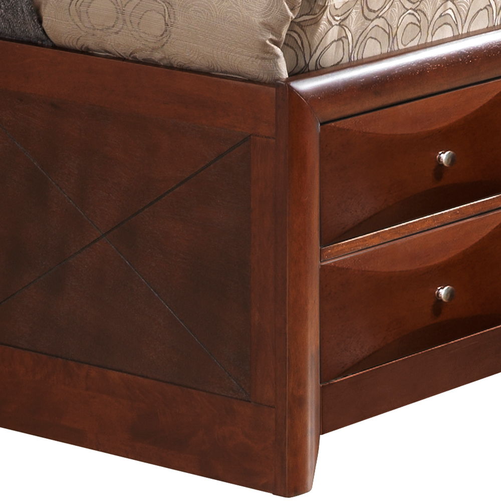 Modern Design Storage Bed With Bookcase Headboard