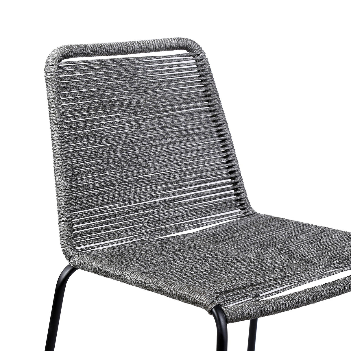 Shasta - 26" Outdoor Metal And Rope Stackable Barstool
