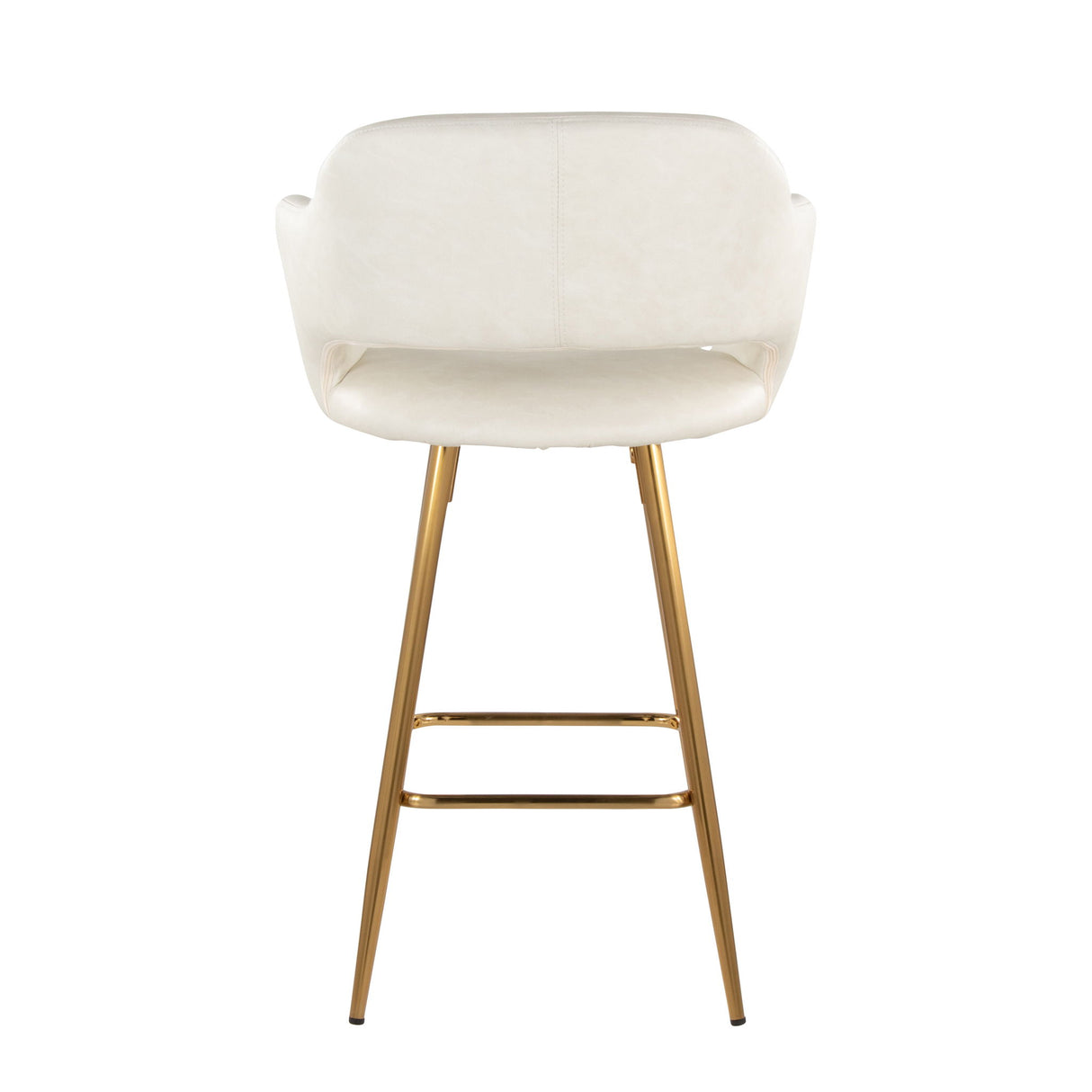Margarite - Contemporary Fixed Height Counter Stool With Footrest (Set of 2) With Square