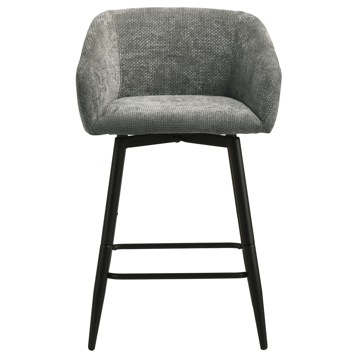 Rainer Charcoal Fabric Swivel Counter Height Chairs, Set of 2