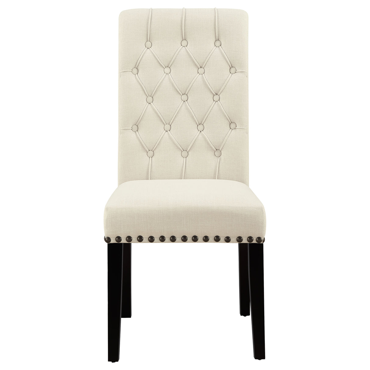 Alana Beige Fabric Upholstered Dining Chair, Set of 2