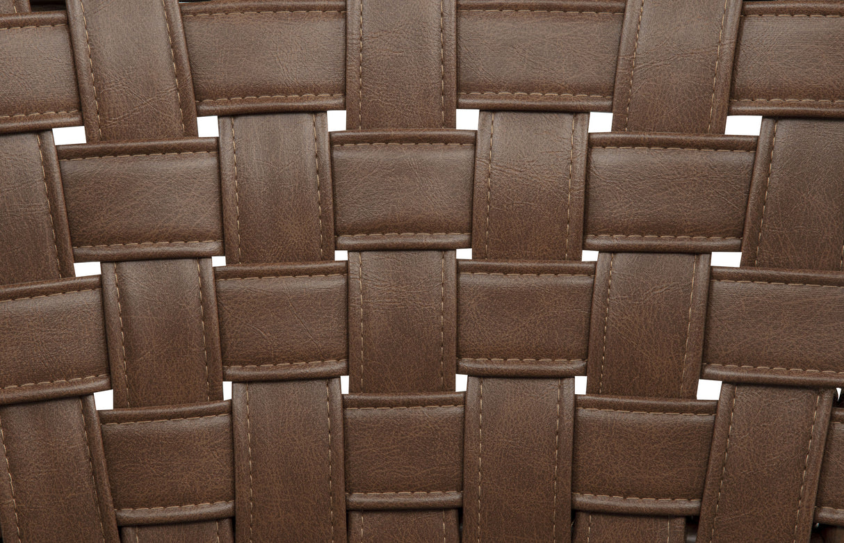 Tallis Brown Woven Leatherette Back Dining Chair, Set of 2