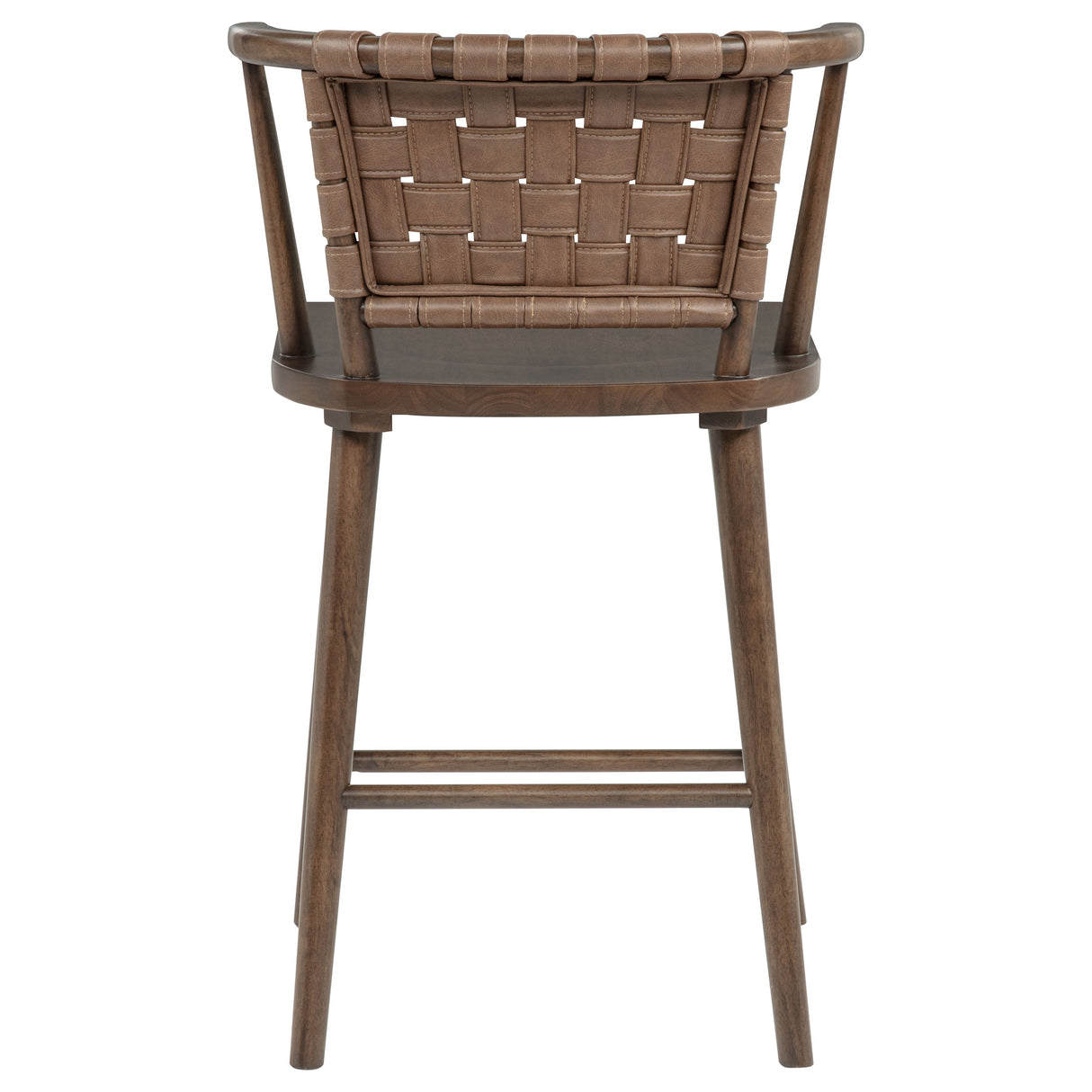Tallis Woven Leatherette Back Counter Chair, Brown, Set of 2