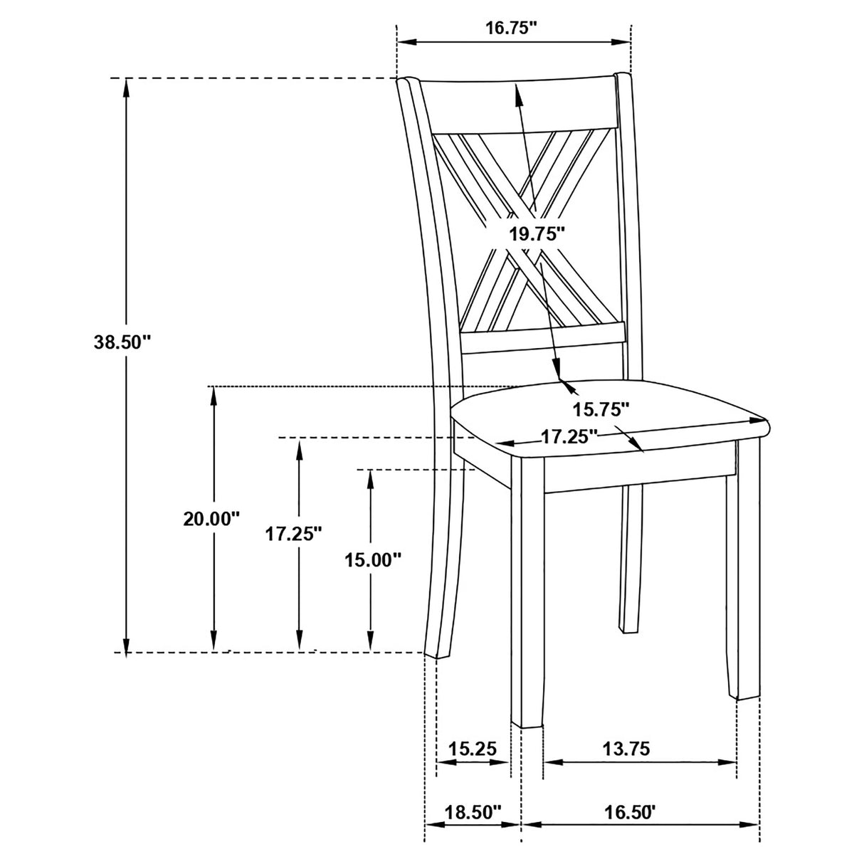 Fortress 7-Piece Rectangular Dining Set Vanilla