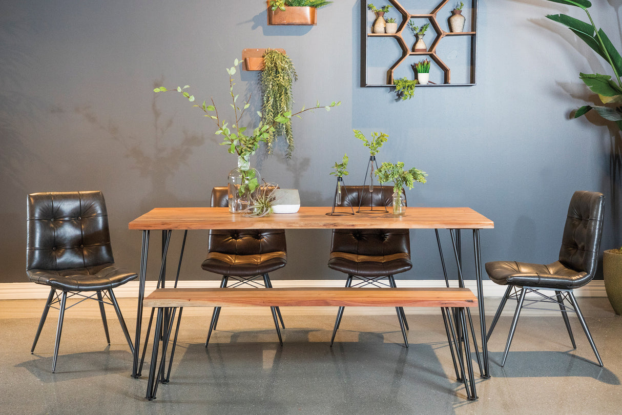 Sherman 71-Inch Live Edge Dining Table Natural Acacia