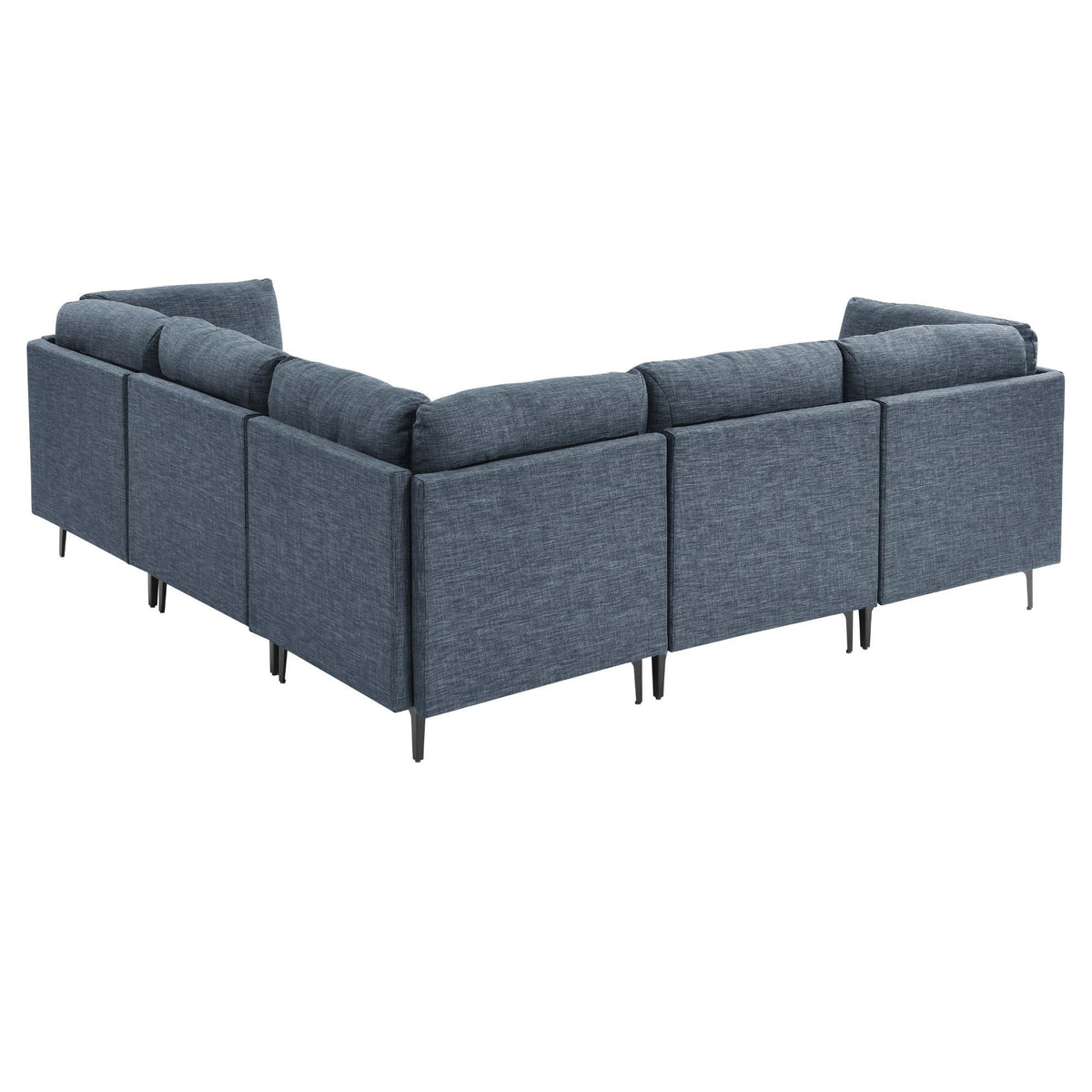 Upholstered Modular Sectional With Tall Legs