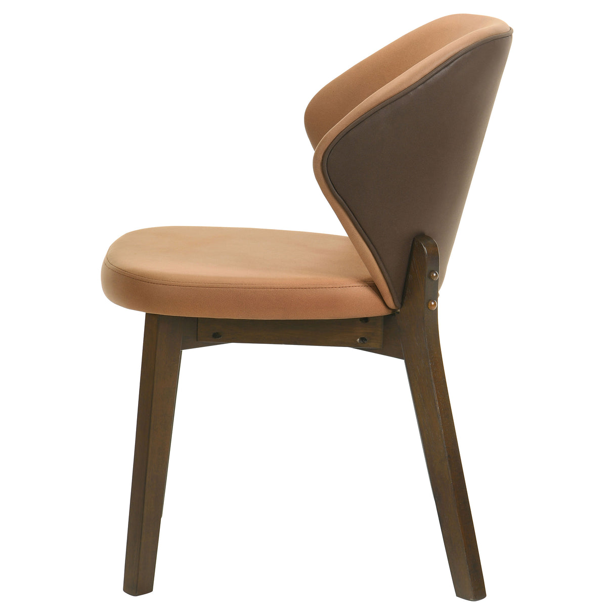 Randolph Dining Side Chair Butterscotch and Brown Set of 2