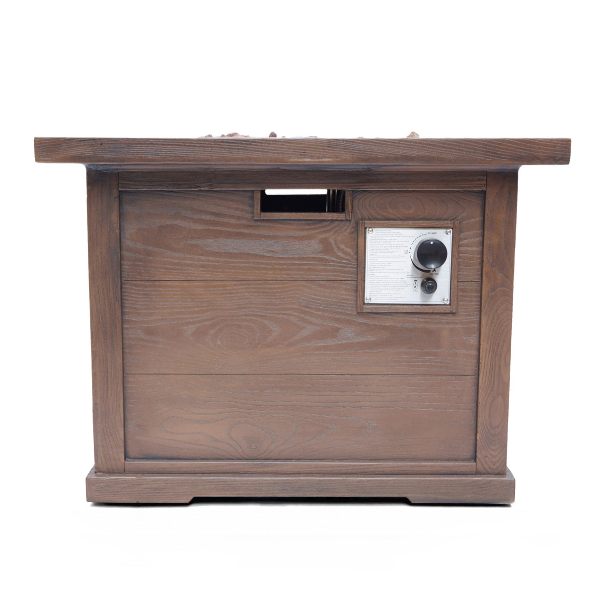 Outdoor Patio Square Gas Burning Fire Pit with Tank Inside in 40000 Btu
