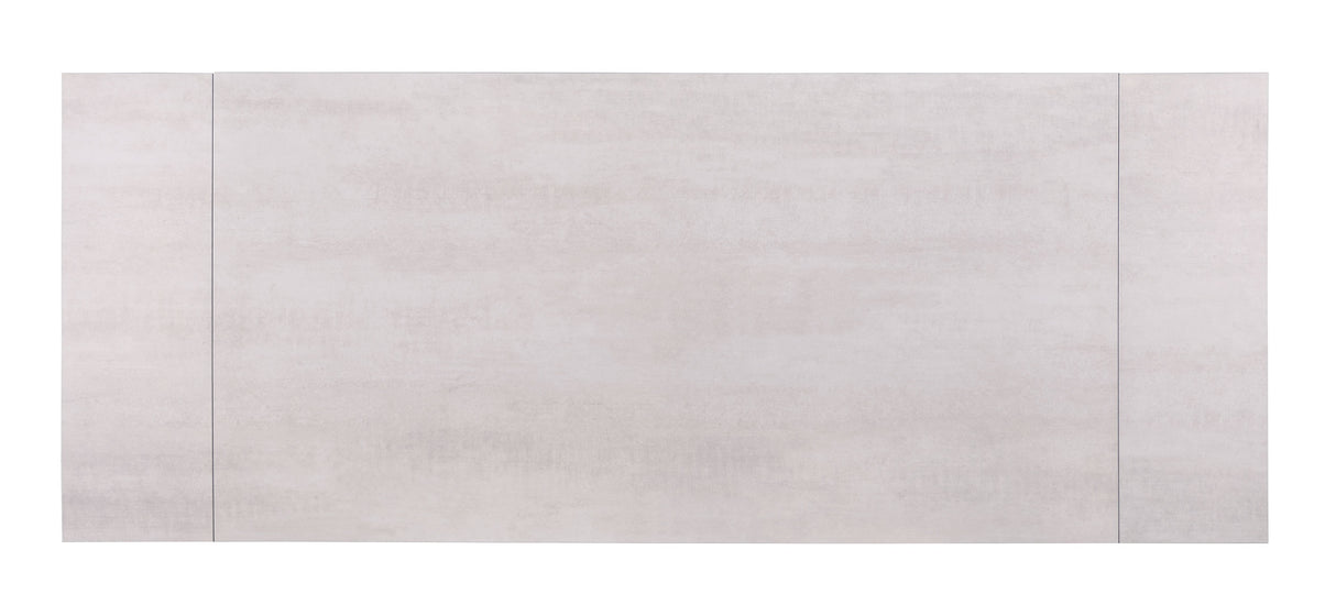 Vesa 97-Inch Glass Top Extension Dining Table, Beige