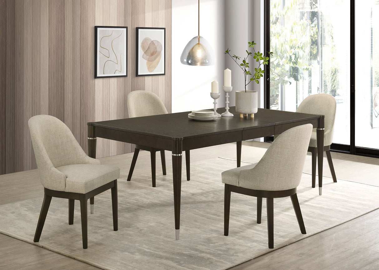 Reseda 5-Piece Extendable Dining Set in Ash Brown