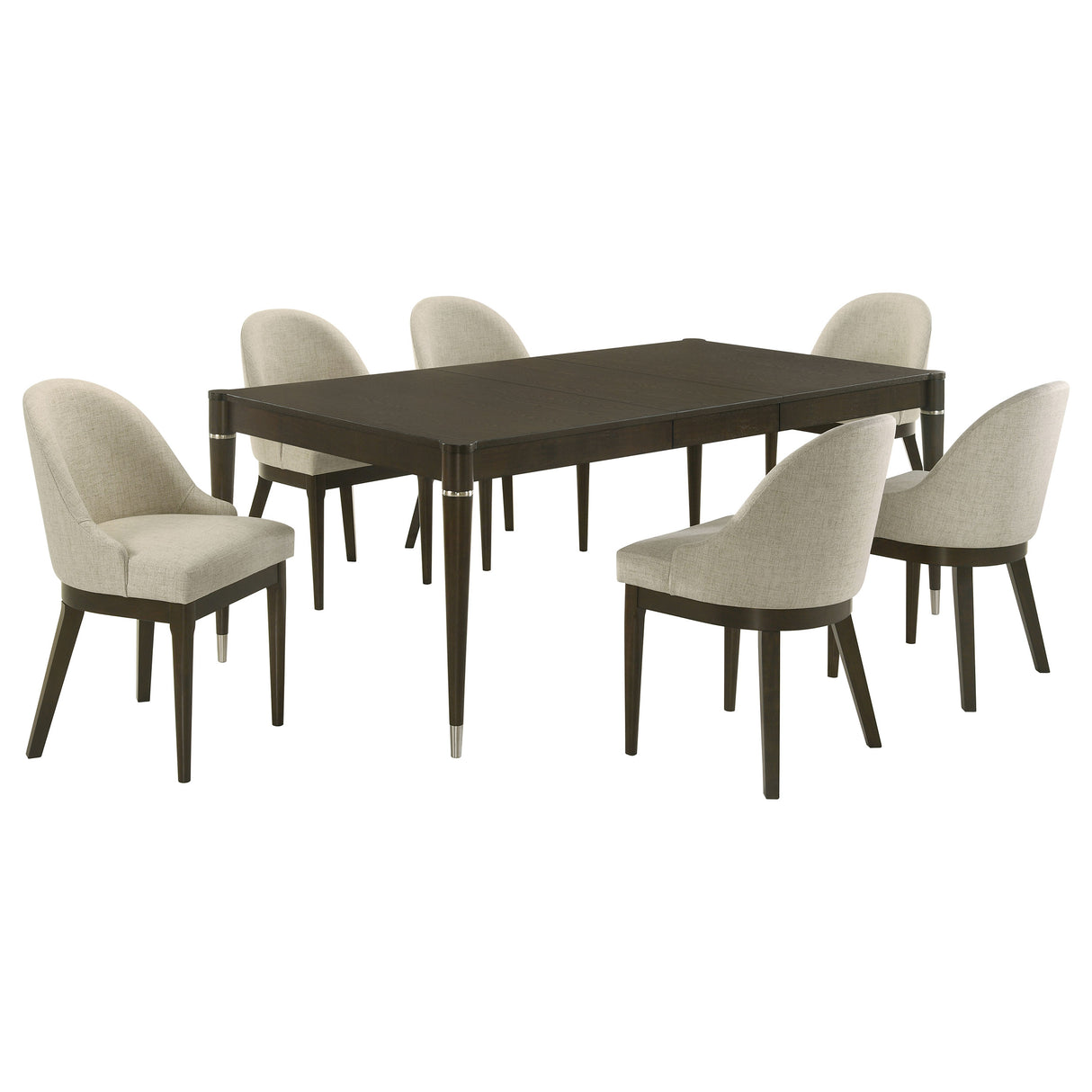 Reseda 7-Piece Rectangular Dining Set Ash Brown