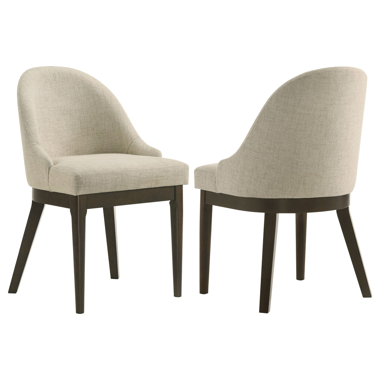 Reseda Upholstered Dining Side Chair Beige Set of 2