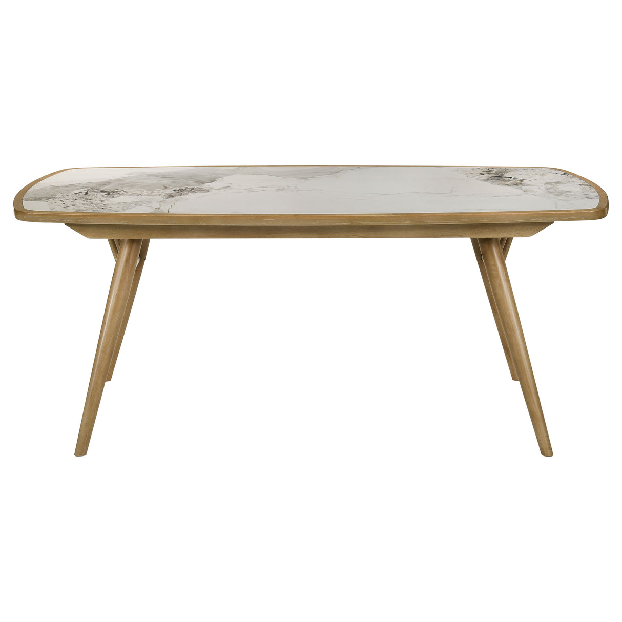 Croyden 7-Piece Dining Set, Weathered Natural with Grey Chairs