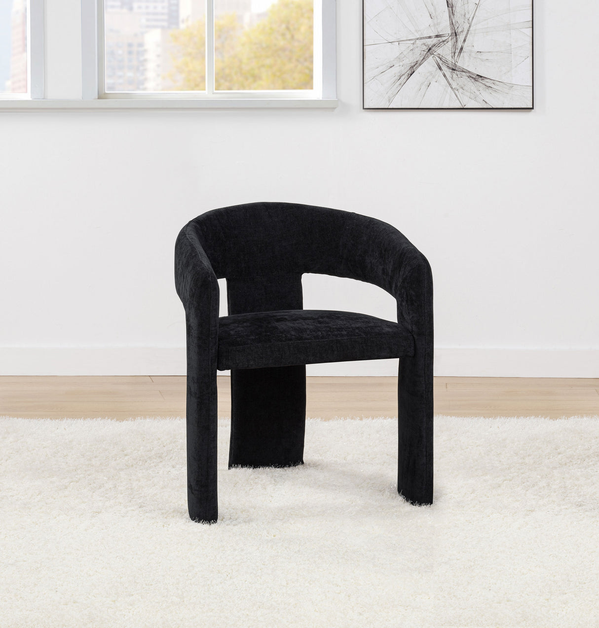 Carlow Upholstered Dining Arm Chair - Black (Set of 2)