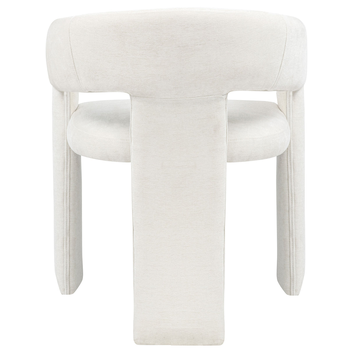 Carlow White Fabric Upholstered Dining Arm Chairs, Set of 2