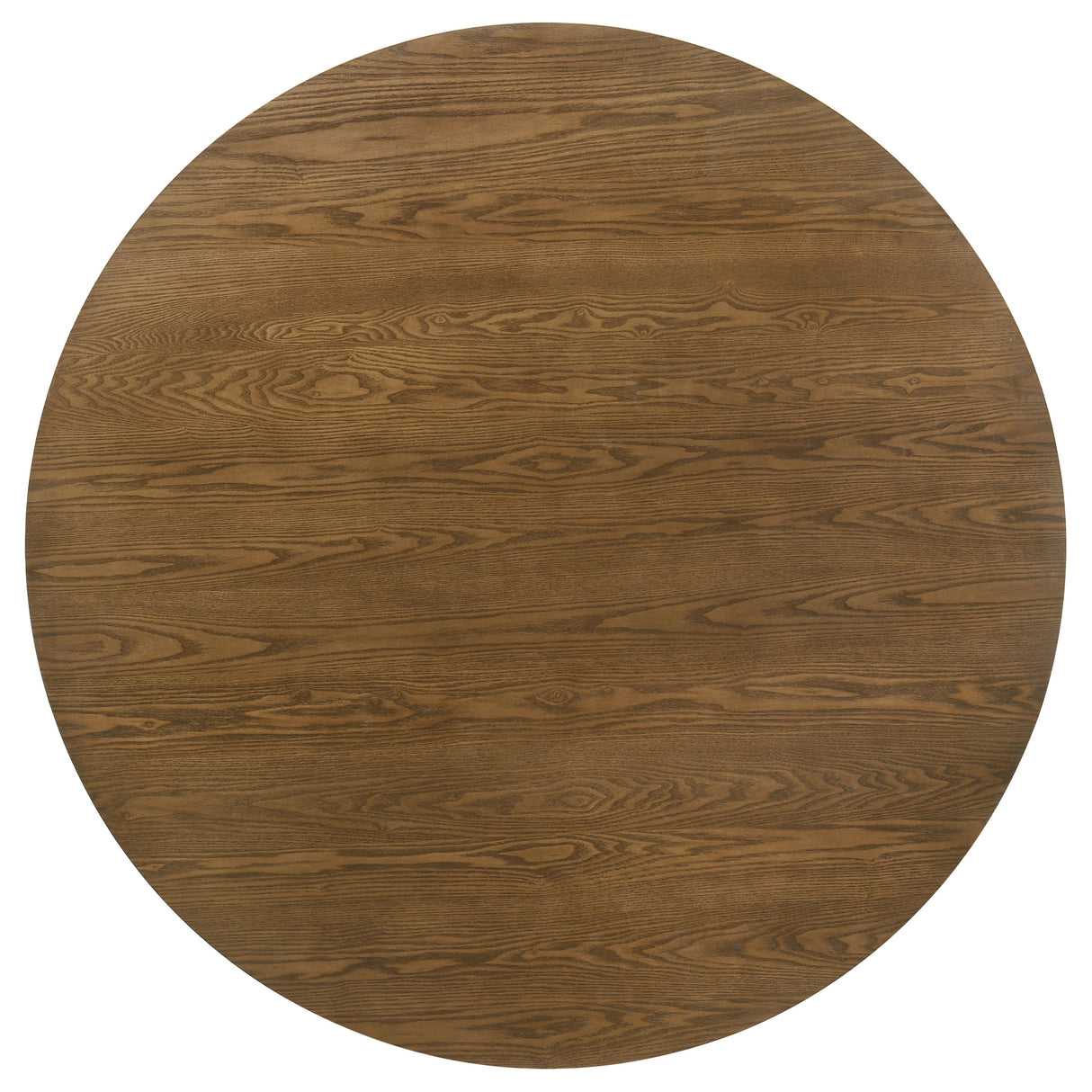 Franklin 54-Inch Round Wood Pedestal Dining Table Dark Brown