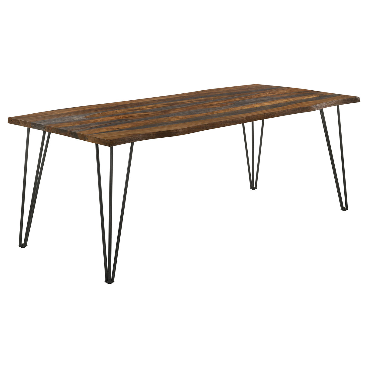 Neve 80-Inch Live Edge Dining Table Grey Sheesham