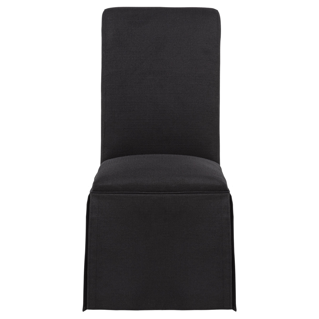 Shawna Upholstered Skirted Side Chair Black - Set of 2
