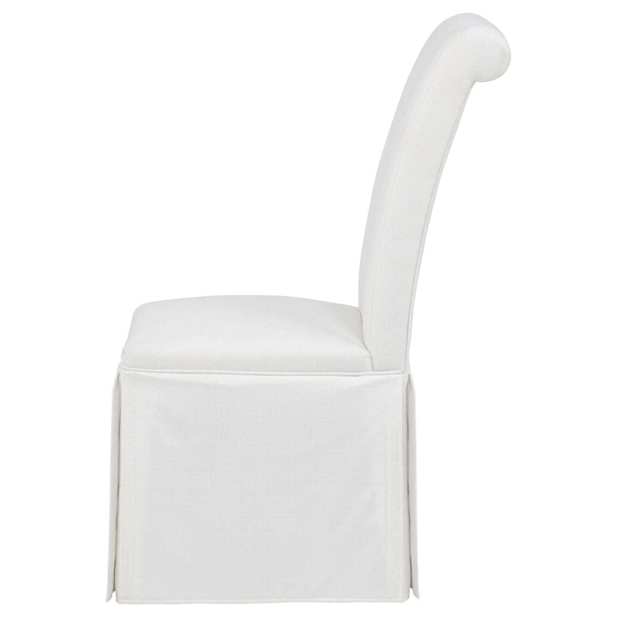 Shawna White Upholstered Skirted Side Chair, Set of 2