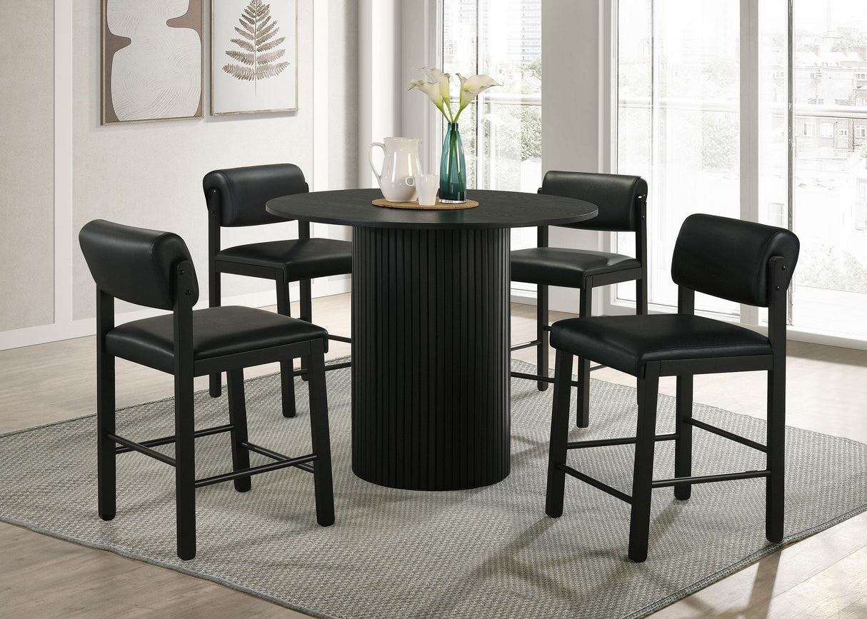Kehoe Upholstered Counter Height Chair Black - Set of 2