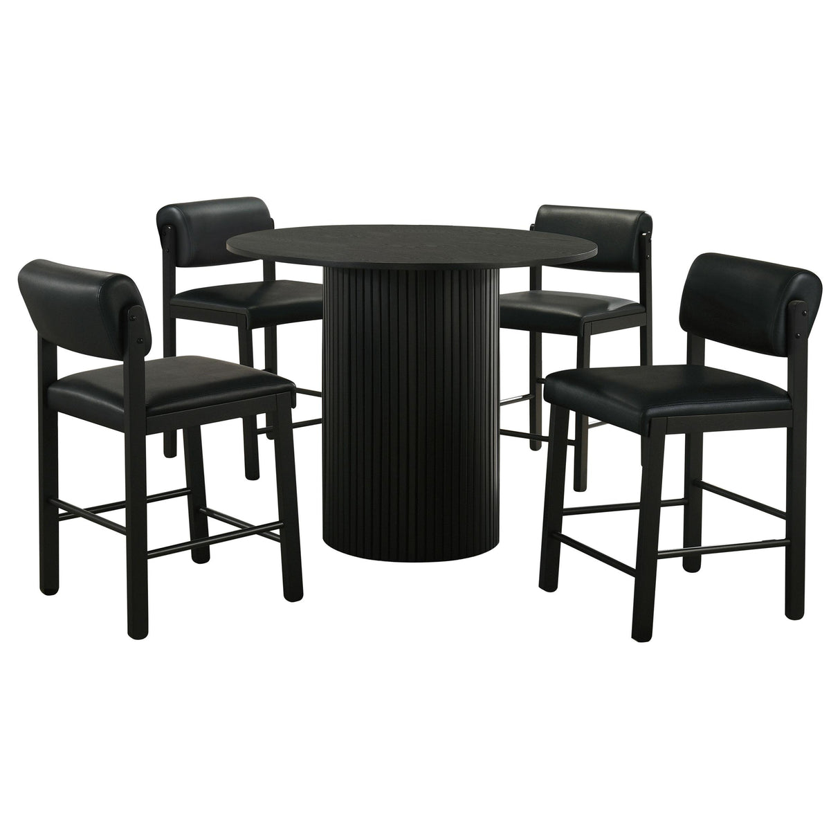 Kehoe Upholstered Counter Height Chair Black - Set of 2