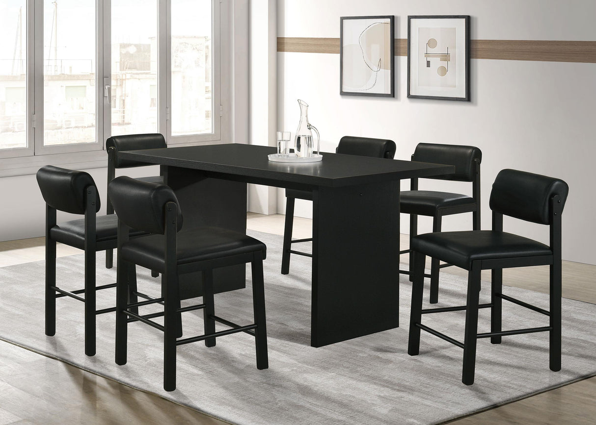 Kehoe Upholstered Counter Height Chair Black - Set of 2