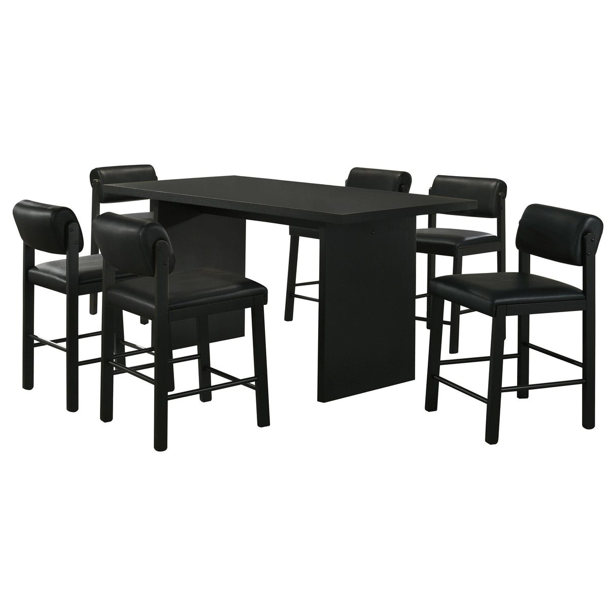Kehoe Upholstered Counter Height Chair Black - Set of 2