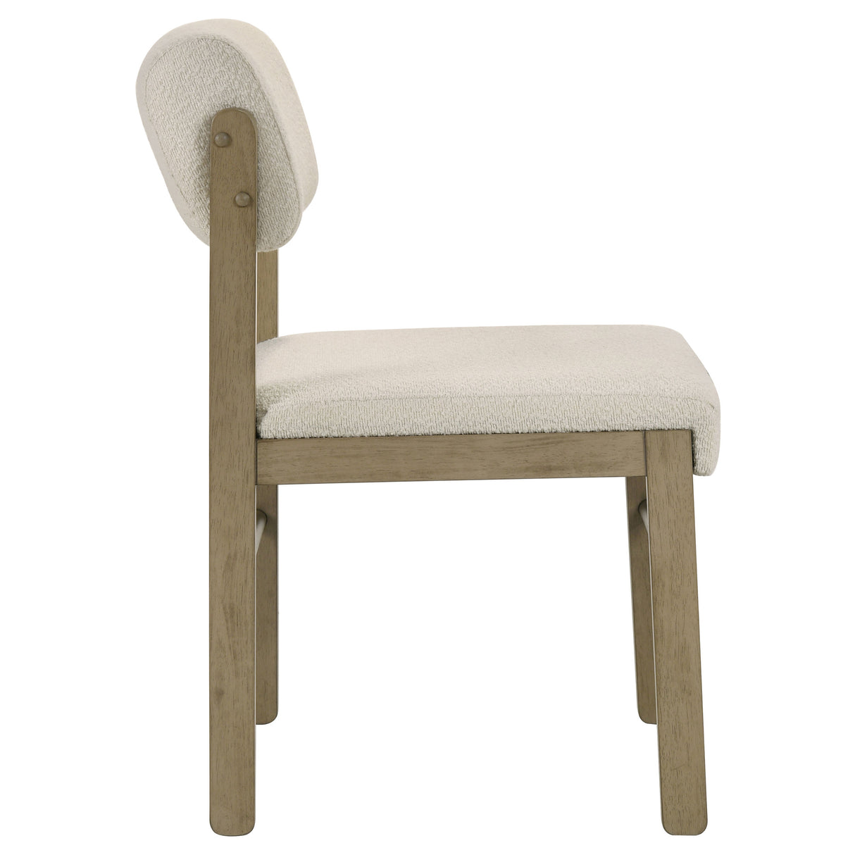 Kehoe Upholstered Dining Side Chair Cream and Natural Oak