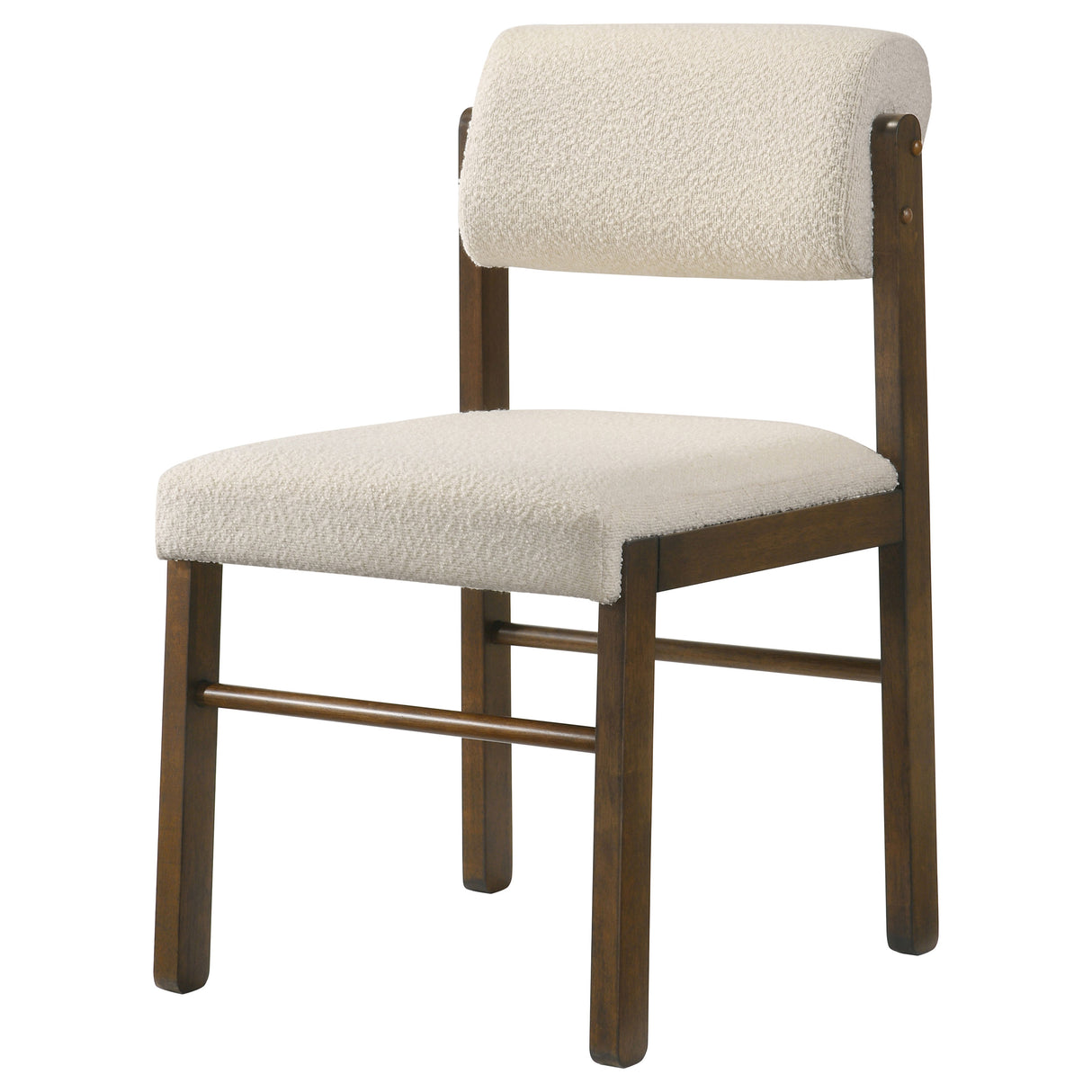 Kehoe Upholstered Dining Side Chair Cream and Walnut Set of 2