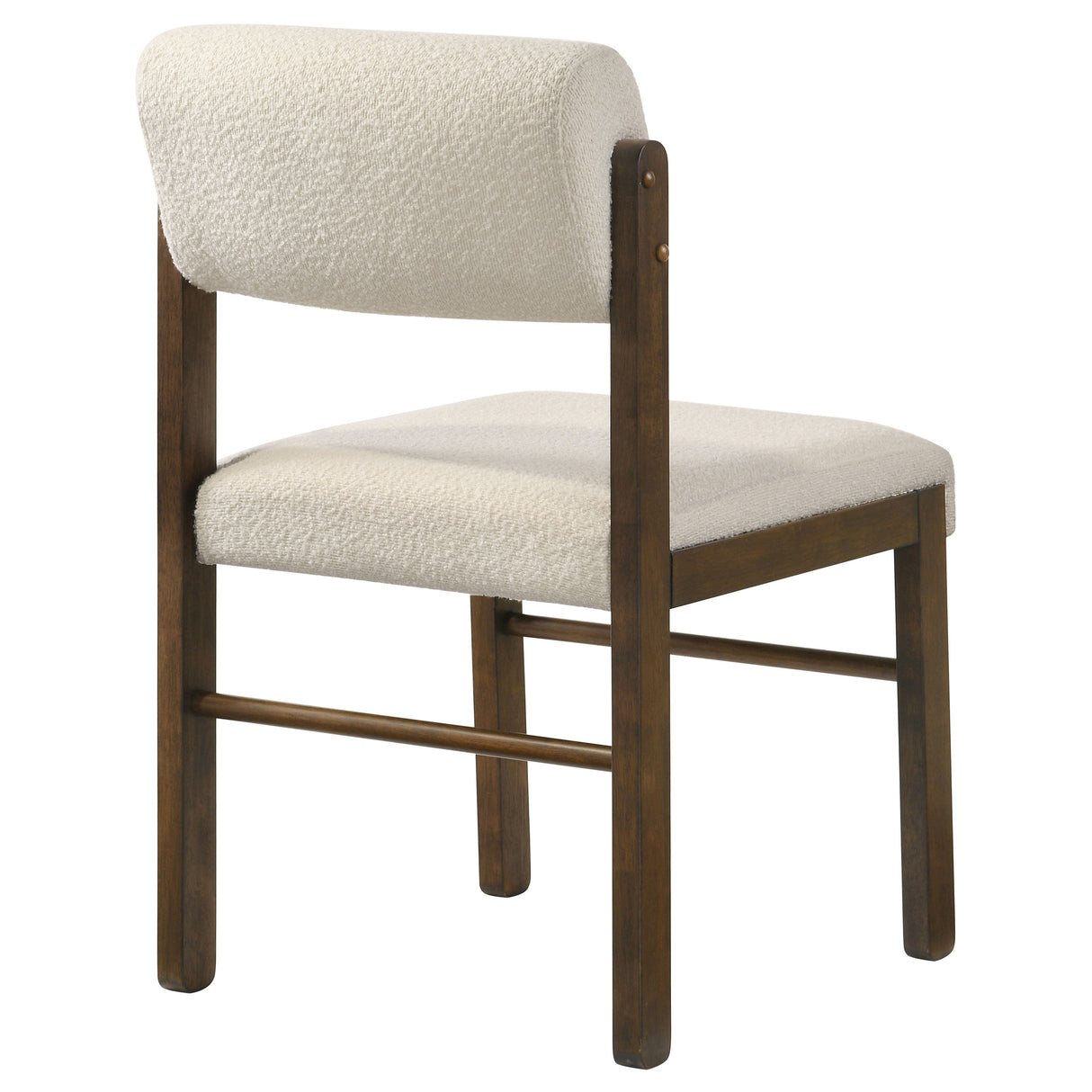 Kehoe Upholstered Dining Side Chair Cream and Walnut Set of 2
