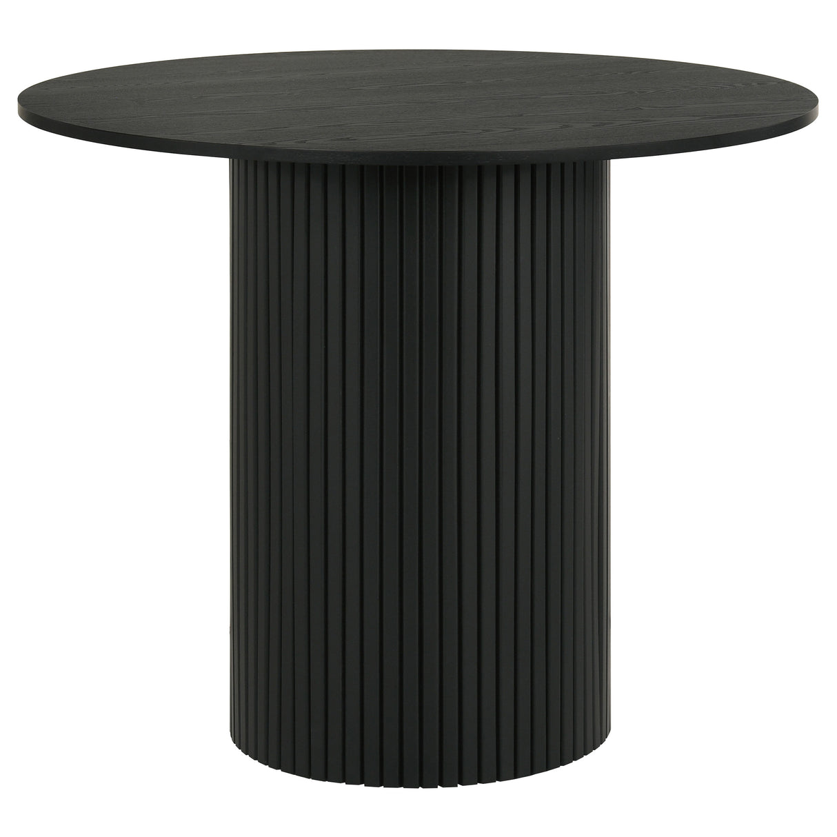 Hamlyn 5-Piece Round Counter Height Dining Set, Black and Cream