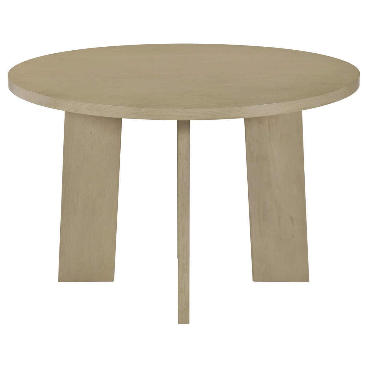 Strouse 47" Round Pedestal Dining Table, Natural Oak