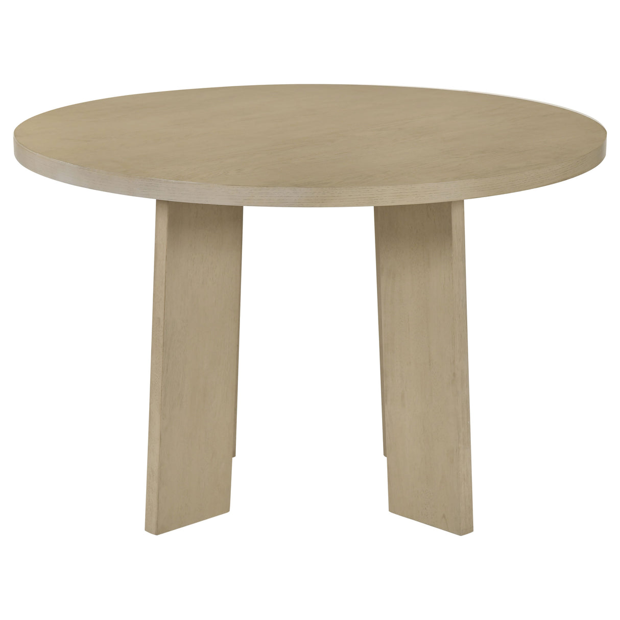 Strouse 47" Round Pedestal Dining Table, Natural Oak