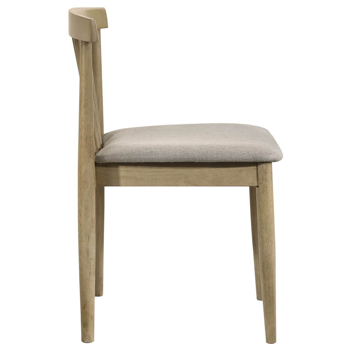 Cullen Dining Side Chair, Natural Oak with Wheat Upholstery (Set of 2)
