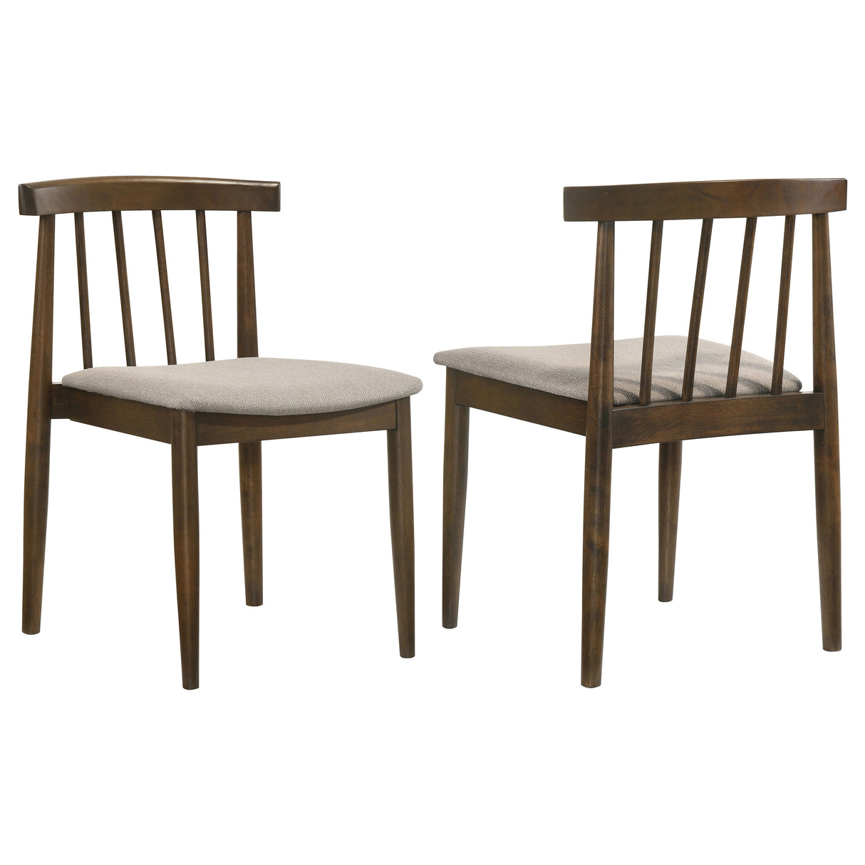 Cullen Dining Side Chair Upholstered Seat, Dark Walnut (Set of 2)