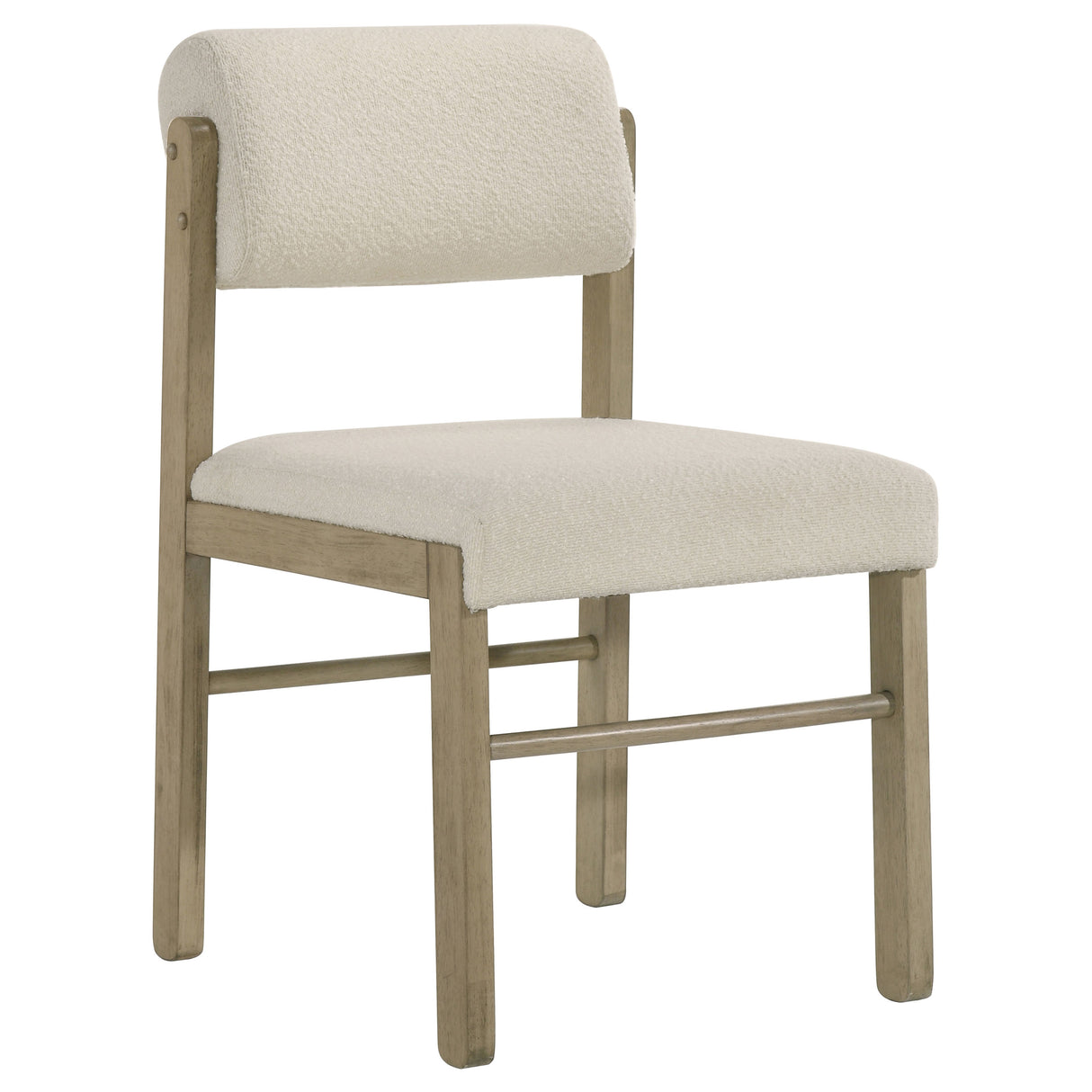 Decker 7-Piece 82-Inch Dining Set - Natural Oak & Cream