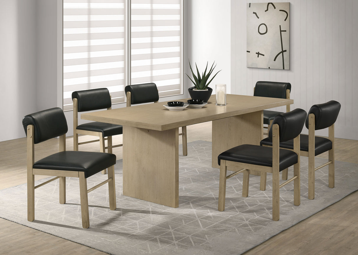 Decker 82-Inch Rectangular Dining Table Natural Oak